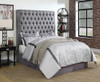 Camille Tall Tufted California King Headboard Grey / CS-300621KWB1