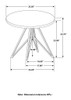 Hadi Round End Table with Hairpin Legs Cement and Gunmetal / CS-736177