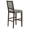 Bedford Upholstered Open Back Bar Stools with Footrest (Set of 2) Grey and Espresso / CS-183472