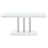 Brooklyn Rectangular Dining Table White High Gloss and Chrome / CS-193811