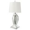 Klein Table Lamp with Drum Shade White and Mirror / CS-923287