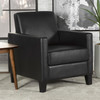 Julio Upholstered Accent Chair with Track Arms Black / CS-909478