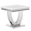 Kerwin U-base Square End Table White and Chrome / CS-708537