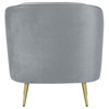 Sophia Upholstered Chair Grey and Gold / CS-506866