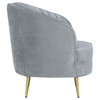 Sophia Upholstered Chair Grey and Gold / CS-506866