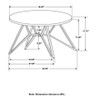Hadi Round Coffee Table with Hairpin Legs Cement and Gunmetal / CS-736178