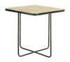 Elyna Square Accent Table Travertine and Black / CS-935855