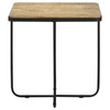 Elyna Square Accent Table Travertine and Black / CS-935855