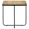 Elyna Square Accent Table Travertine and Black / CS-935855