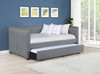 Brodie Upholstered Twin Daybed with Trundle Grey / CS-300554
