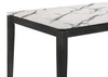 Stevie Rectangular Faux Marble Top Dining Table White and Black / CS-115111WG