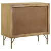 Zamora 3-drawer Accent Cabinet Natural and Antique Brass / CS-959579