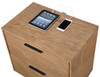 Taylor 2-drawer Rectangular Nightstand with Dual USB Ports Light Honey Brown / CS-223422