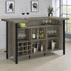 Bellemore Bar Unit with Footrest Grey Driftwood and Black / CS-182105