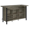 Bellemore Bar Unit with Footrest Grey Driftwood and Black / CS-182105