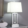 Ayelet Table Lamp with Square Shade White and Mirror / CS-923288