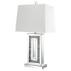 Ayelet Table Lamp with Square Shade White and Mirror / CS-923288