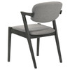 Stevie Upholstered Demi Arm Dining Side Chairs Brown Grey and Black (Set of 2) / CS-115112