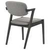 Stevie Upholstered Demi Arm Dining Side Chairs Brown Grey and Black (Set of 2) / CS-115112