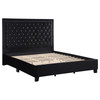 Hailey Upholstered California King Panel Bed Black / CS-315925KW