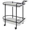 Desiree 2-tier Bar Cart with Casters Black / CS-181376