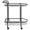 Desiree 2-tier Bar Cart with Casters Black / CS-181376