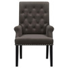 Alana Upholstered Tufted Arm Chair with Nailhead Trim / CS-115173