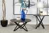 Zack Round End Table Smokey Grey and Black / CS-753497