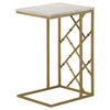 Angeliki Accent Table with Marble Top White / CS-936024