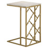 Angeliki Accent Table with Marble Top White / CS-936024