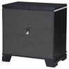 Cappola Rectangular 2-drawer Nightstand Silver and Black / CS-223362