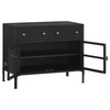 Sadler 2-drawer Accent Cabinet with Glass Doors Black / CS-951761