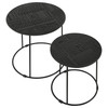 Loannis 2-piece Round Nesting Table Matte Black / CS-935842