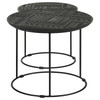 Loannis 2-piece Round Nesting Table Matte Black / CS-935842