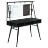 Jessie Writing Desk with USB Ports Black and Gunmetal / CS-801404