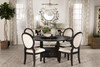 Twyla Upholstered Oval Back Dining Side Chairs Cream and Dark Cocoa (Set of 2) / CS-115102