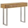 Draco Console Table with Hand Carved Drawers Natural / CS-953512