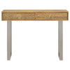 Draco Console Table with Hand Carved Drawers Natural / CS-953512