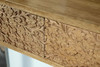 Draco Console Table with Hand Carved Drawers Natural / CS-953512