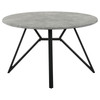 Neil Round Wood Top Dining Table Concrete and Black / CS-193801