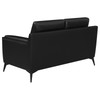 Moira Upholstered Wedge Arm Tufted Loveseat Black / CS-511132