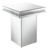 Elora Pedestal Square Top Accent Table Mirror / CS-936137