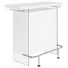 Acosta Rectangular Bar Unit with Footrest and Glass Side Panels / CS-182632