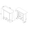 Acosta Rectangular Bar Unit with Footrest and Glass Side Panels / CS-182632