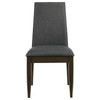 Wes Upholstered Side Chair (Set of 2) Grey and Dark Walnut / CS-115272