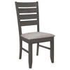 Dalila Ladder Back Side Chair (Set of 2) Grey and Dark Grey / CS-102722GRY