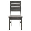 Dalila Ladder Back Side Chair (Set of 2) Grey and Dark Grey / CS-102722GRY