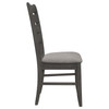 Dalila Ladder Back Side Chair (Set of 2) Grey and Dark Grey / CS-102722GRY