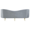 Sophia 2-piece Upholstered Channel Tufted Sofa Set Grey / CS-506864-S2