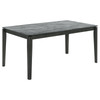 Stevie Rectangular Faux Marble Top Dining Table Grey and Black / CS-115111SLT